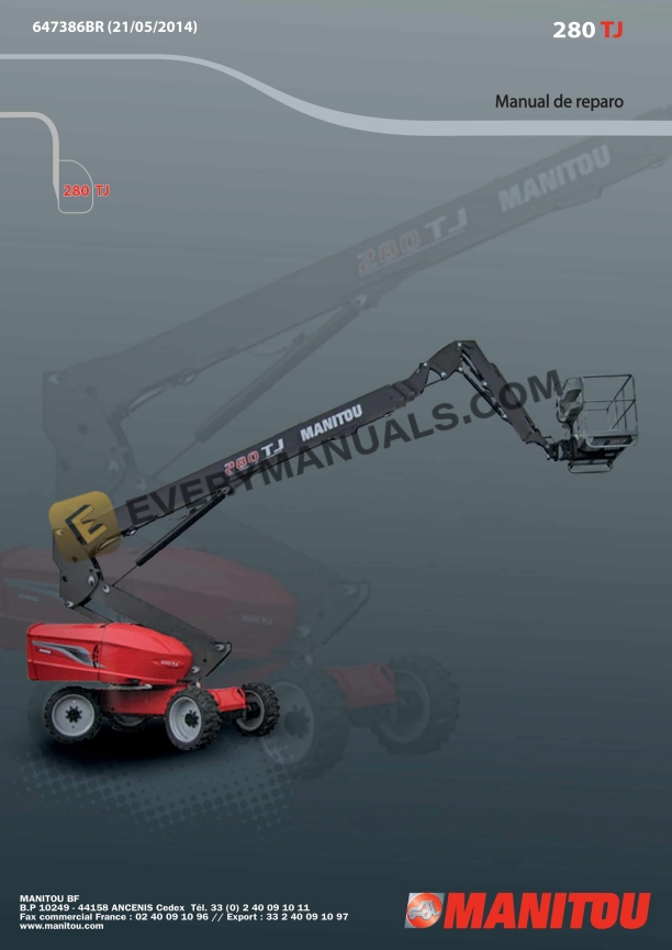 Manitou 280 TJ Repair Manual 647386 BR