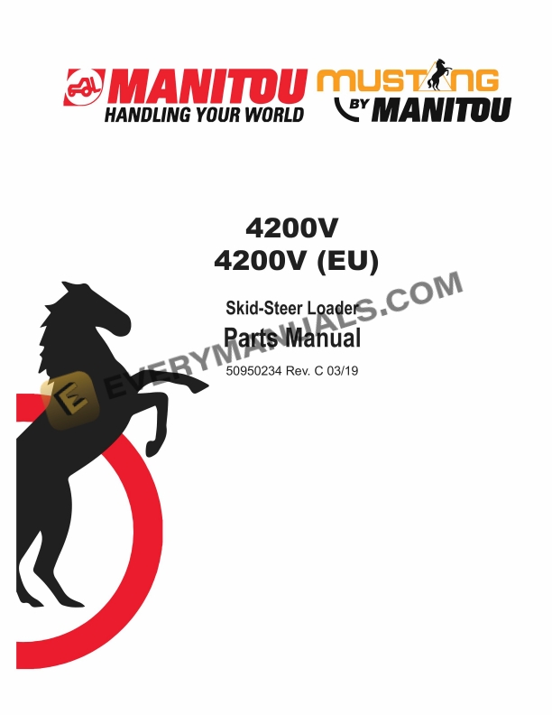 manitou 4200v 4200v eu skid steer loader parts manual 50950234c 1