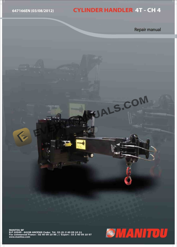 Manitou 4T-CH 4 Cylinder Handler Repair Manual 647166EN