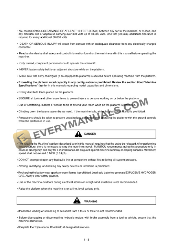 Manitou 65 EX, 75 EX Work Platforms Operator Manual 547321EN 4 Manitou 65 EX, 75 EX Work Platforms Operator Manual 547321EN - Image 2