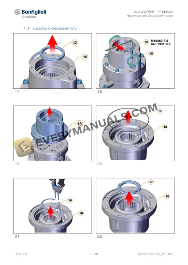 Manitou 701T1G Slew Drive Service Manual 5280154EN-3