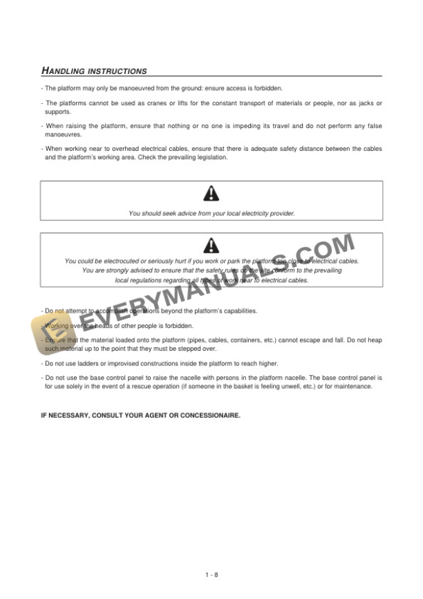 Manitou 80 VJR, 105 VJR 2 Access Platform Operator Manual 547356EN-2