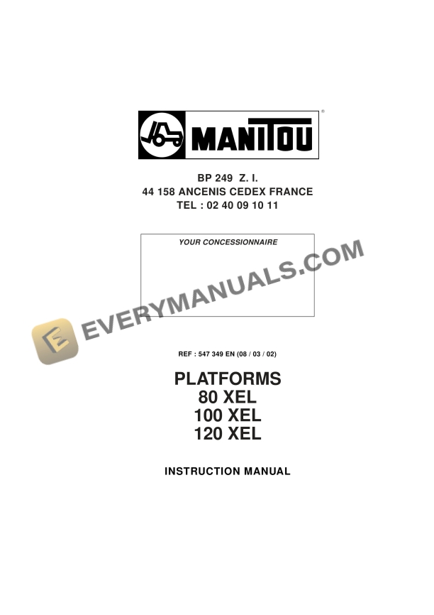 manitou 80 xel 100 xel 120 xel instructions manual 547349en 1