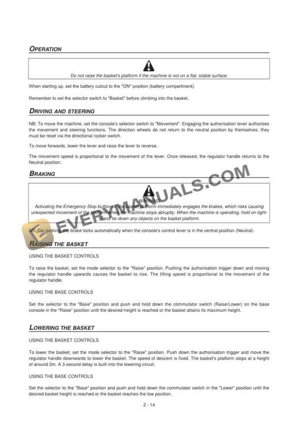 Manitou 81 XE Access Platform Instructions Manual 547367EN 6 Manitou 81 XE Access Platform Instructions Manual 547367EN - Image 4