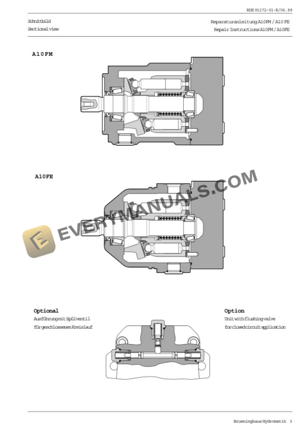 Manitou A10FM A10FE Motor Hydrostatic Repair Manual 647433 EN-DE-2