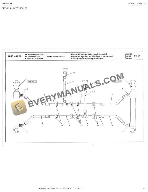Manitou AL65, AL70E Parts Manual 582375 4 Manitou AL65, AL70E Parts Manual 582375 - Image 2
