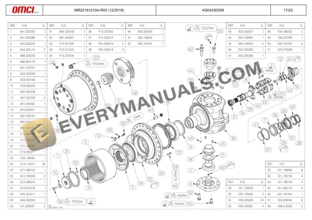 Manitou ASSALE OMCI ASK425T.4, OMCI AXLE ASK425T.4 Repair Manual 647826 IT-EN-5