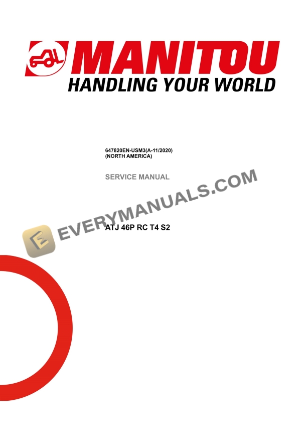 Manitou ATJ 46P RC T4 S2 Service Manual 647820EN-USM3