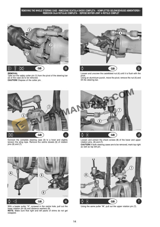Manitou Axle Assembly Type 416-100 Repair Manual 647388-2