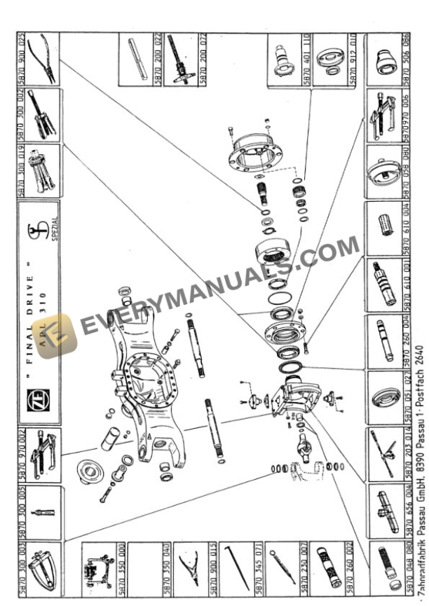 Manitou Axle Type APL310 Repair Manual 647389EN-2