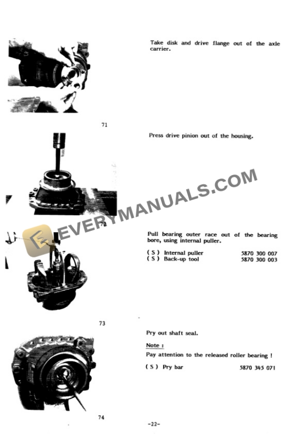 Manitou Axle Type APL310 Repair Manual 647389EN-4