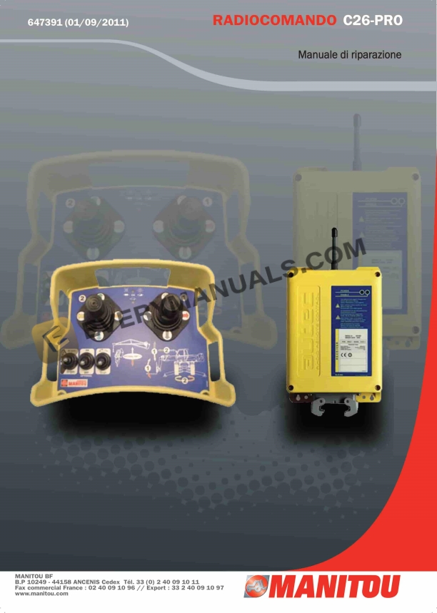 Manitou C26-Pro Radiocomando Repair Manual 647391 IT-EN-DE