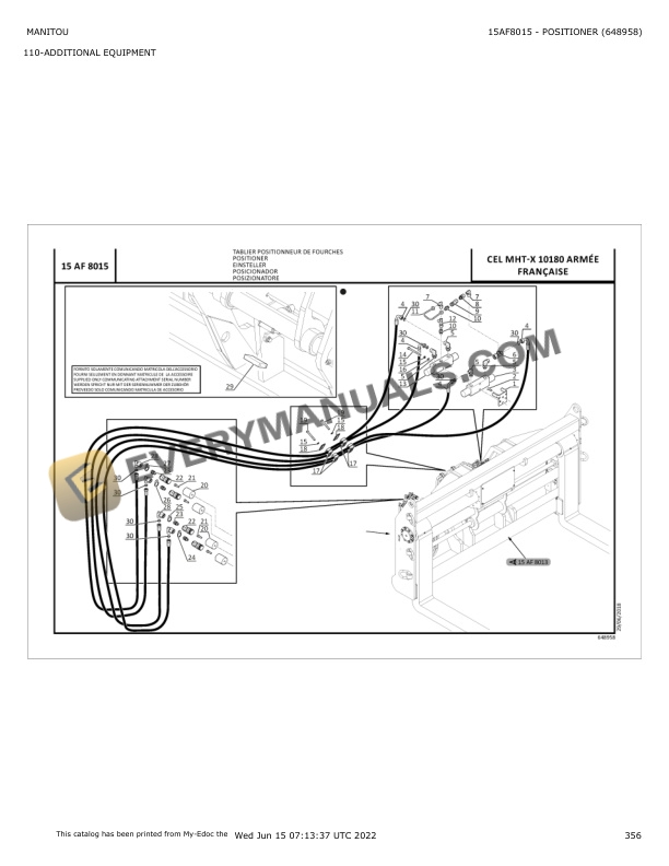 Manitou CEL MHT-X 10180 ARMEE FRANCAISE Parts Manual 648958 7 Manitou CEL MHT-X 10180 ARMEE FRANCAISE Parts Manual 648958 - Image 5