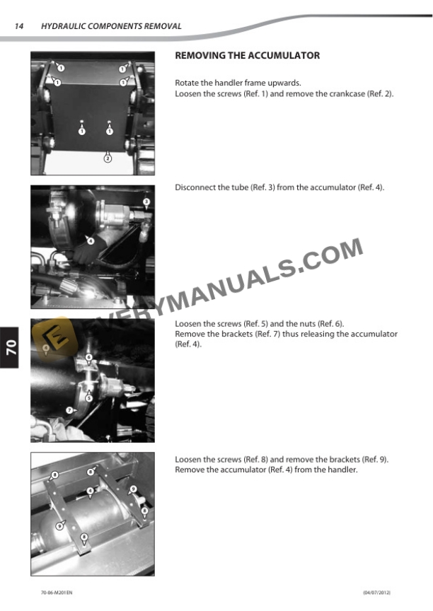 Manitou CH 10 Cylinder Handler Repair Manual 647163EN-4