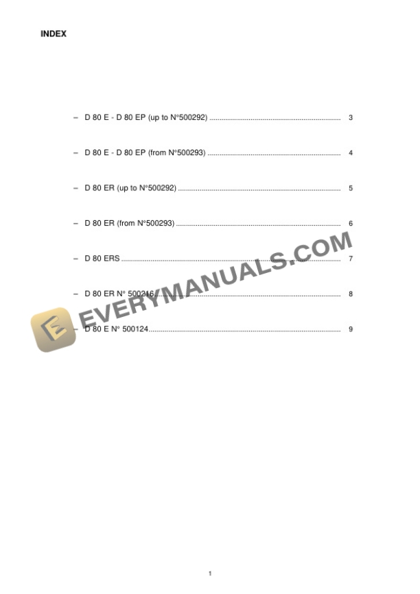 Manitou D 80 E, D 80 ER, D 80 ERS, D 80 EP Repair Manual 547312EN 5 Manitou D 80 E, D 80 ER, D 80 ERS, D 80 EP Repair Manual 547312EN - Image 3