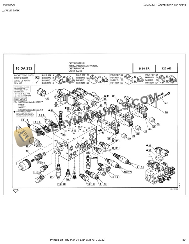 Manitou D 80 E, D 80 ER, D 80 ERS Parts Manual 547034 7 Manitou D 80 E, D 80 ER, D 80 ERS Parts Manual 547034 - Image 5