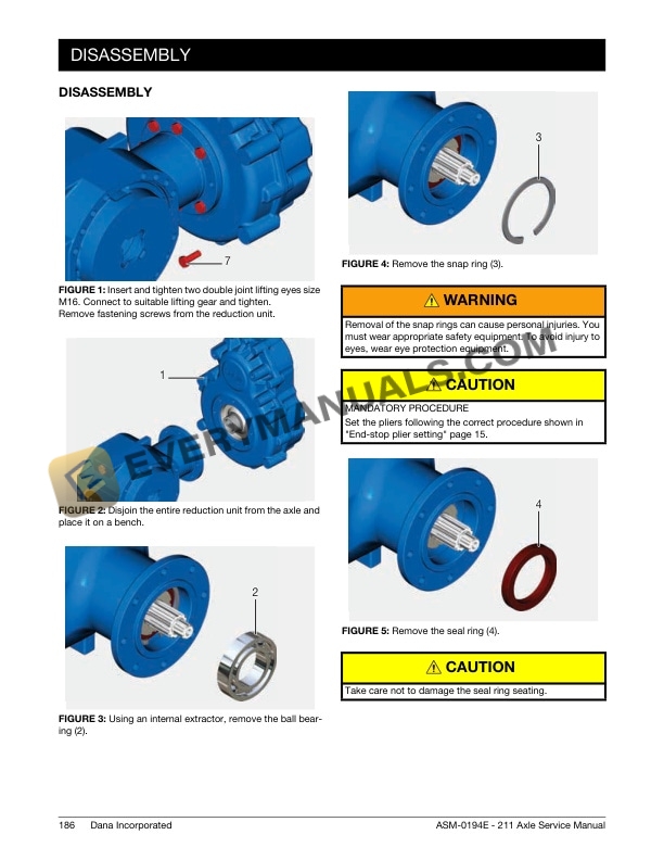 Manitou Dana Axle Type 211 Dual Brake Service Manual 647904EN 7 Manitou Dana Axle Type 211 Dual Brake Service Manual 647904EN - Image 5