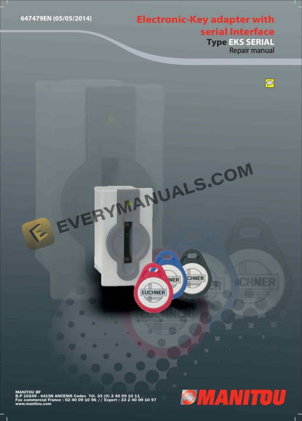 manitou electronic key adapter with serial interface type eks serial repair manual 647479en 1