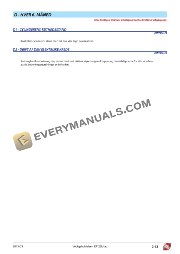 Manitou EP 22M AC Operator Manual 647345 DK 7 Manitou EP 22M AC Operator Manual 647345 DK - Image 5