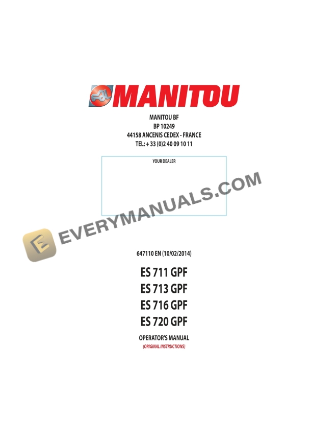 manitou es 711 gpf es 713 gpf es 716 gpf es 720 gpf operator manual 647110en 1
