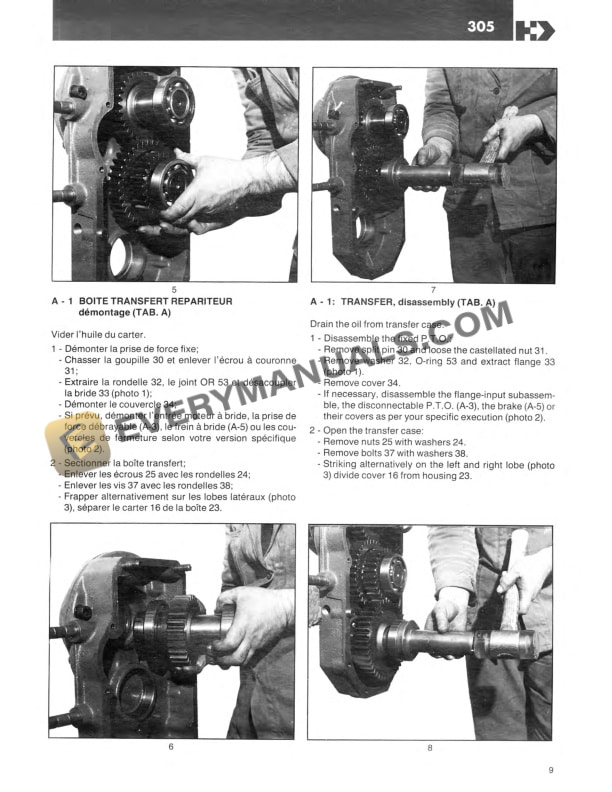 Manitou Gear Box 305 Service Manual 647903 EN-FR-IT-DE-3