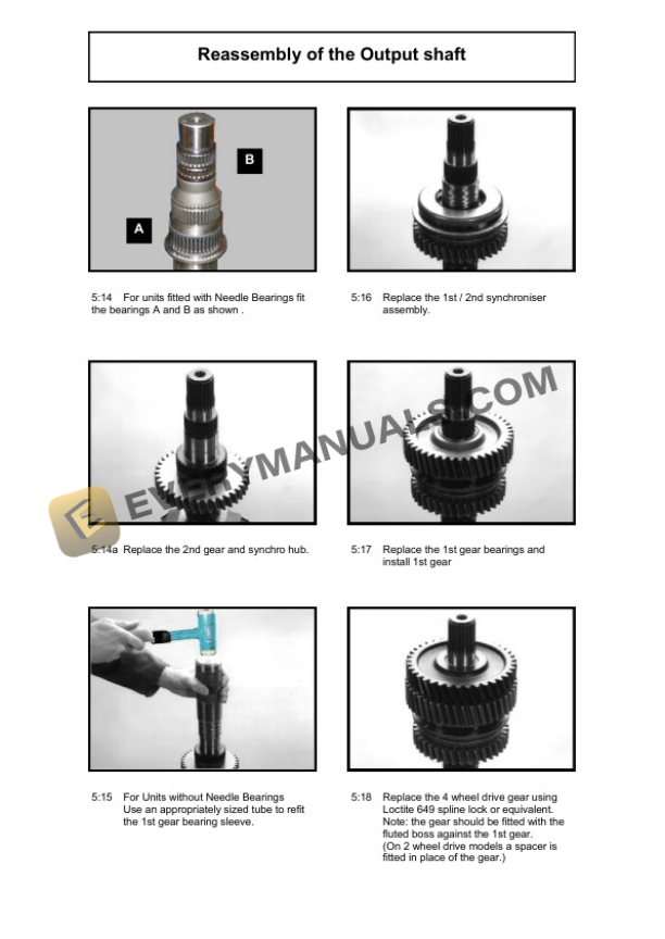 Manitou Gear Box Compaq- Repair Manual 647020EN-4