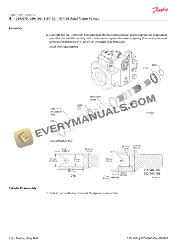 Manitou H1 069 TO 165 Hydrostatic Pump Repair Manual 647424EN 6 Manitou H1 069 TO 165 Hydrostatic Pump Repair Manual 647424EN - Image 4