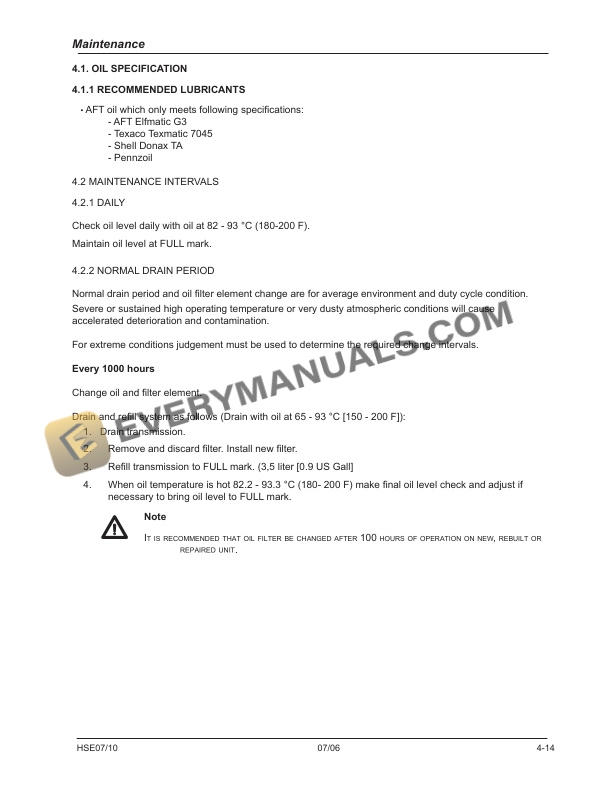 Manitou HSE07, HSE10 Gear Box Repair Manual 647409EN 4 Manitou HSE07, HSE10 Gear Box Repair Manual 647409EN-2