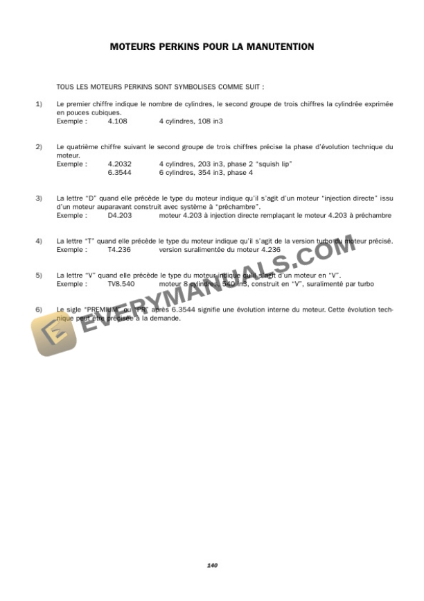 Manitou Hydrostatic Tranmissions I.C Engines Generales Informations Service Manual 47910 FR-3