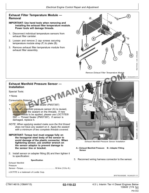 Manitou John Deere 4045 PWX below 130kW Stage 3B Engine Repair Manual 647146EN 4 Manitou John Deere 4045 PWX below 130kW Stage 3B Engine Repair Manual 647146EN - Image 2
