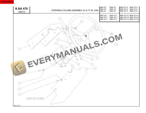 Manitou M 30-2 H to M 50-4 L Tier III Engine Parts Manual 809816-3
