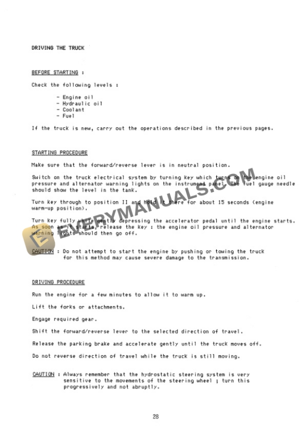 Manitou M2 26-30 CP, M4 26-30-40-50 CP, MC 30-40-50-60 CP, MCE 40 CP, M2 26-30 CP UK, M4 26-30 CP UK Operator Manual 47891EN-3