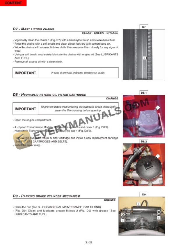 Manitou M30-40-50-2T H L, M30-40-50-4T H L HYDROSTATIC and 4-SPEED TRANSMISSIONS TIER III TURBO ENGINES Service Manual 809817-5
