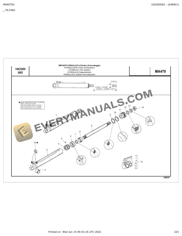 Manitou MA460, MA470 Parts Manual 648501 6 Manitou MA460, MA470 Parts Manual 648501 - Image 4