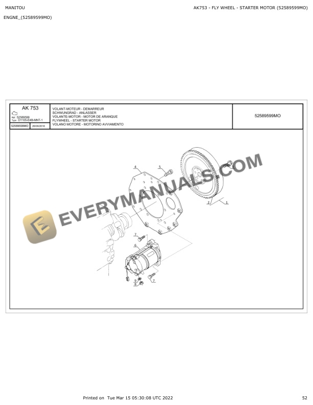 Manitou MAN GO 12, MAN GO 33 Parts Manual 647533 4 Manitou MAN GO 12, MAN GO 33 Parts Manual 647533 - Image 2