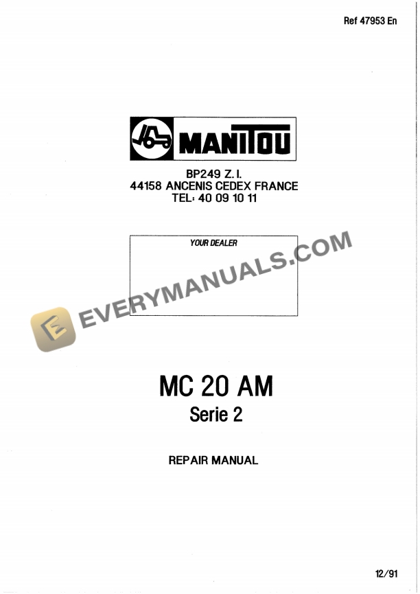 manitou mc 20 am series 2 repair manual 47953en 1
