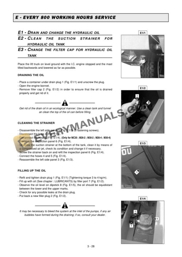 Manitou MC 30, M26-2, M26-4, M30-2, M30-4, M40-4, M50-4 Operator Manual 547511EN-5