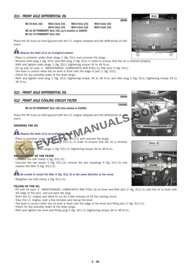 Manitou MC 30 S3-E2 to MC 70 POWERSHIFT S3-E2 Operator Manual 547872EN-5