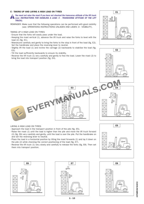 Manitou ME 315, ME 316, ME 318, ME 320 Operator Manual 547940EN-2