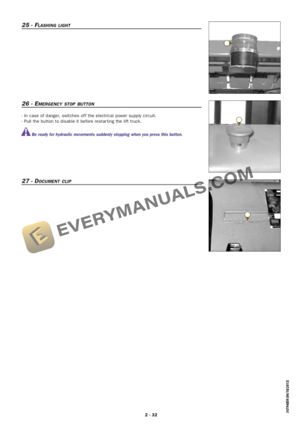 Manitou ME 315, ME 316, ME 318, ME 320 Operator Manual 547940EN-4