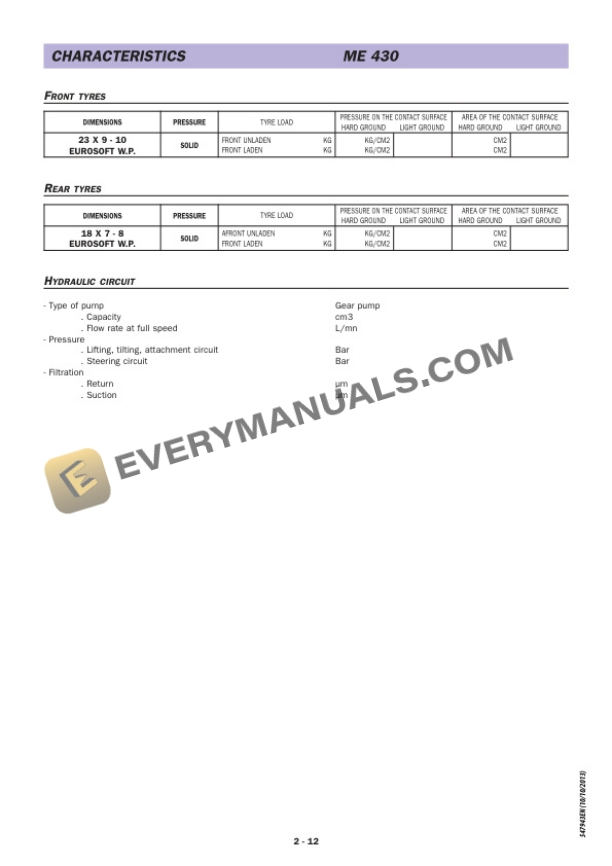 Manitou ME 425, ME 430 Operator Manual 547943EN-3