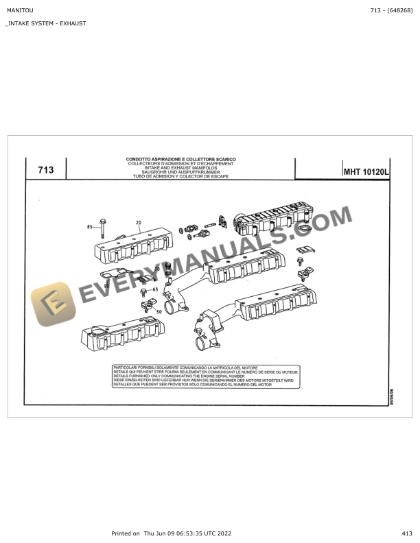 Manitou MHT 10120L E2 Parts Manual 648268 7 Manitou MHT 10120L E2 Parts Manual 648268 - Image 5