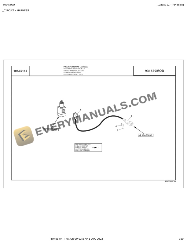 Manitou MHT 10120L E3 Parts Manual 648588 4 Manitou MHT 10120L E3 Parts Manual 648588 - Image 2