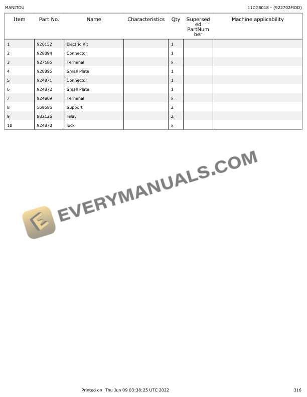 Manitou MHT 10120L E3 Parts Manual 648588 5 Manitou MHT 10120L E3 Parts Manual 648588 - Image 3