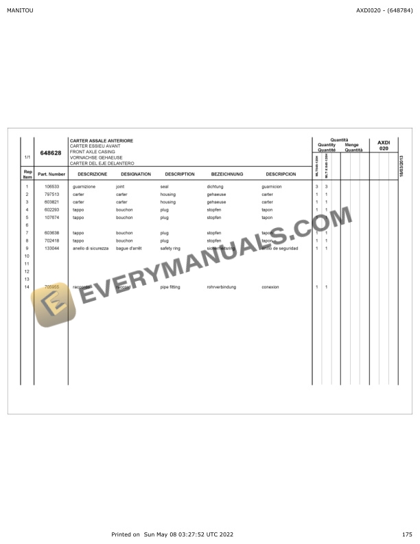 Manitou MHT 10120L Parts Manual 648784 5 Manitou MHT 10120L Parts Manual 648784 - Image 3