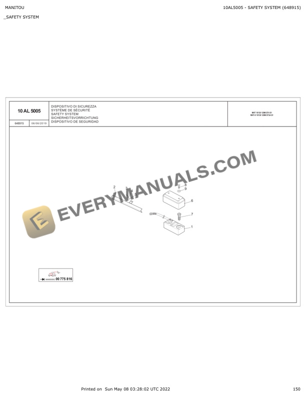 Manitou MHT 10130 129M ST4 S1, MHT-X 10130 129M ST3A S1 Parts Manual 648915 4 Manitou MHT 10130 129M ST4 S1, MHT-X 10130 129M ST3A S1 Parts Manual 648915 - Image 2