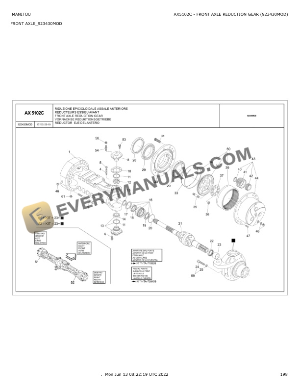 Manitou MHT-X 10130 129M ST3A S1 Parts Manual 649214 5 Manitou MHT-X 10130 129M ST3A S1 Parts Manual 649214 - Image 3