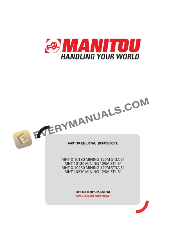 manitou mht x 10180 mining 129m st3a s1 to mht 10230 mining 129m st4 s1 operator manual 649130 en us au 1