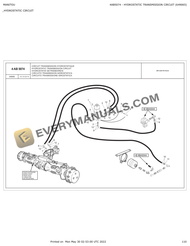 Manitou MHT-X 860 75P ST3A S2 Parts Manual 649065 4 Manitou MHT-X 860 75P ST3A S2 Parts Manual 649065 - Image 2