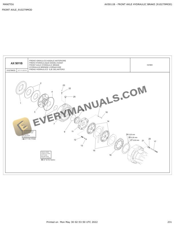 Manitou MHT-X 860 75P ST3A S2 Parts Manual 649065 5 Manitou MHT-X 860 75P ST3A S2 Parts Manual 649065 - Image 3
